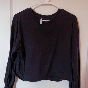 Z Supply Black Long sleeve Crop top